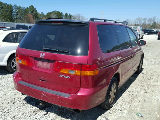 5FNRL189X3B008460 - 2003 HONDA ODYSSEY EX BURGUNDY photo 4