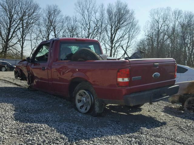 1FTYR10D77PA49196 - 2007 FORD RANGER RED photo 3