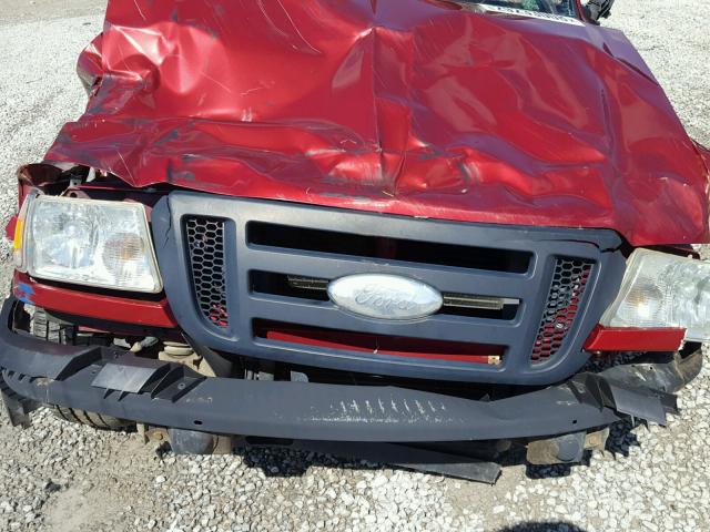 1FTYR10D77PA49196 - 2007 FORD RANGER RED photo 7