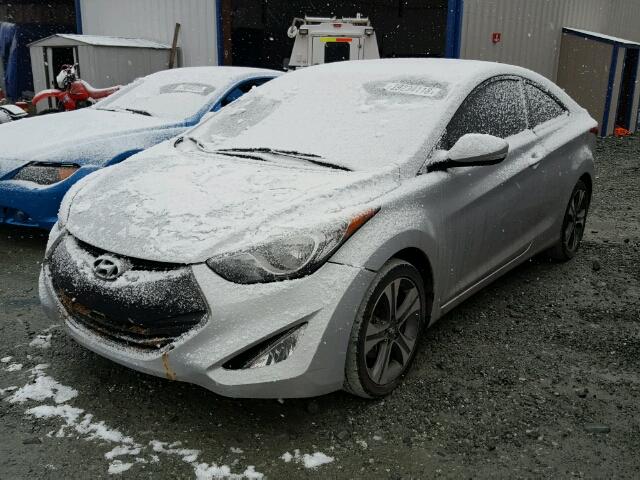 KMHDH6AE3DU019546 - 2013 HYUNDAI ELANTRA CO SILVER photo 2