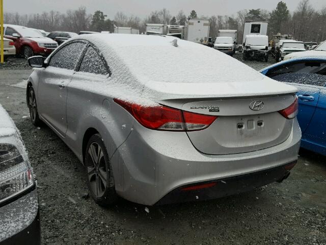 KMHDH6AE3DU019546 - 2013 HYUNDAI ELANTRA CO SILVER photo 3