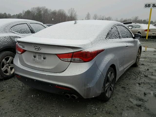 KMHDH6AE3DU019546 - 2013 HYUNDAI ELANTRA CO SILVER photo 4