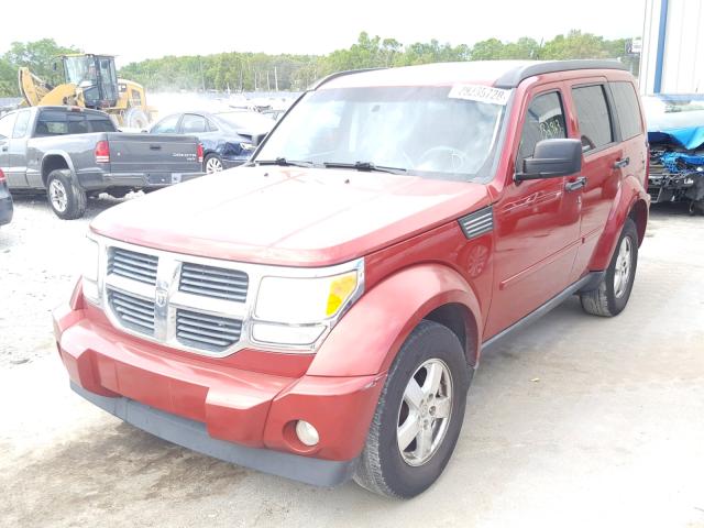 1D8GU28K68W105012 - 2008 DODGE NITRO SXT RED photo 2