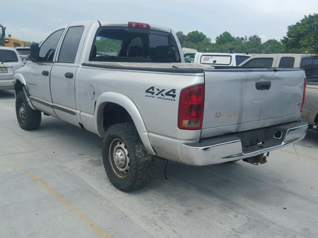 3D7KU28D53G779255 - 2003 DODGE RAM 2500 S SILVER photo 3