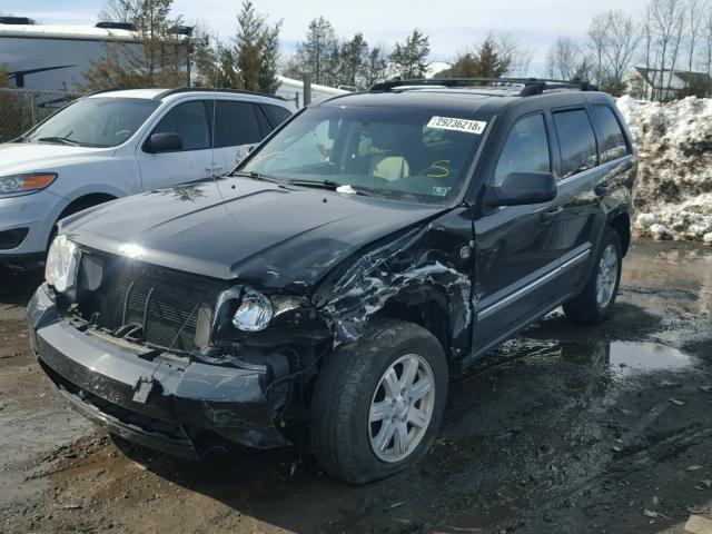 1J8HR58258C229627 - 2008 JEEP GRAND CHER BLACK photo 2