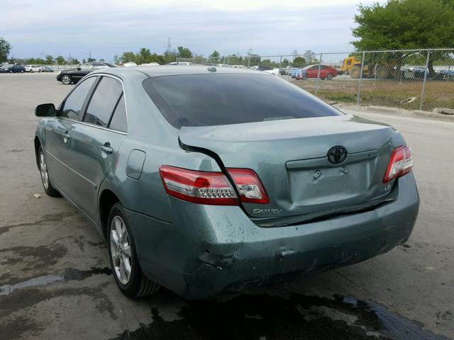 4T4BF3EK0BR111213 - 2011 TOYOTA CAMRY BASE TEAL photo 3