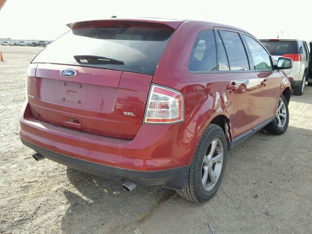 2FMDK39C27BB66471 - 2007 FORD EDGE SEL P RED photo 4