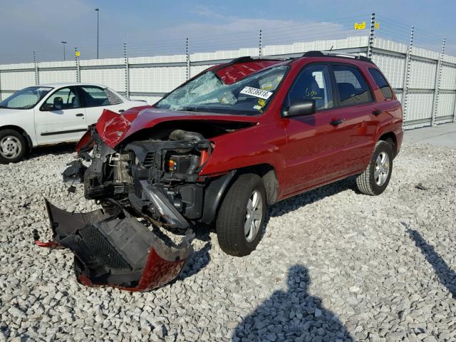 KNDJF724297627167 - 2009 KIA SPORTAGE L RED photo 2