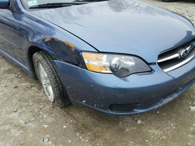 4S3BL616657207688 - 2005 SUBARU LEGACY 2.5 BLUE photo 9