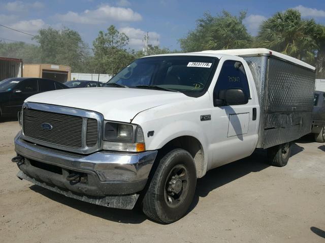 1FTNF20L12ED45926 - 2002 FORD F250 SUPER WHITE photo 2