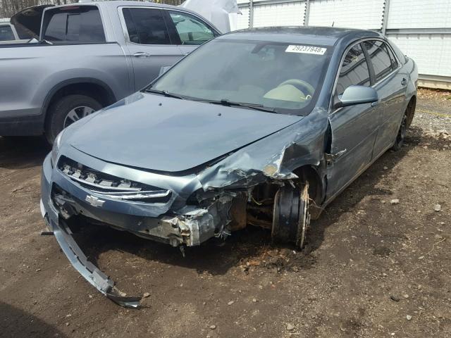 1G1ZH57B594254399 - 2009 CHEVROLET MALIBU 1LT GREEN photo 2