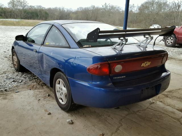 1G1JC12F847372002 - 2004 CHEVROLET CAVALIER BLUE photo 3