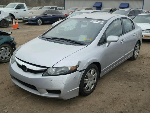 19XFA1F5XAE020071 - 2010 HONDA CIVIC LX SILVER photo 2