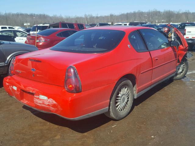 2G1WW12E6Y9190405 - 2000 CHEVROLET MONTE CARL 红色 照片 4