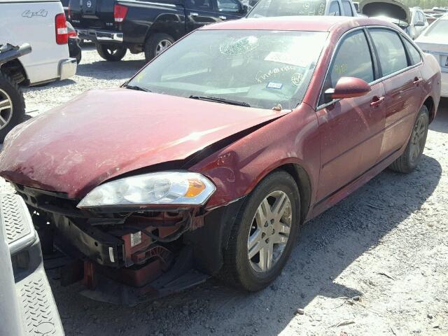 2G1WB5E34E1161489 - 2014 CHEVROLET IMPALA LIM RED photo 2