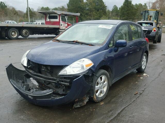 3N1BC13E97L419705 - 2007 NISSAN VERSA S BLUE photo 2