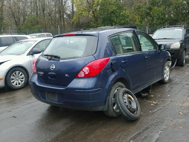 3N1BC13E97L419705 - 2007 NISSAN VERSA S BLUE photo 4