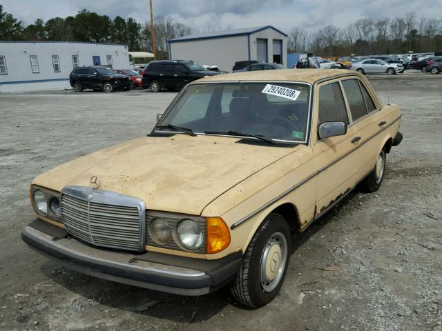 WDB12312312202206 - 1981 MERCEDES-BENZ 240 YELLOW photo 2