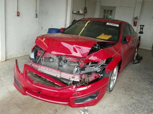 1HGCS21869A005946 - 2009 HONDA ACCORD EXL RED photo 2