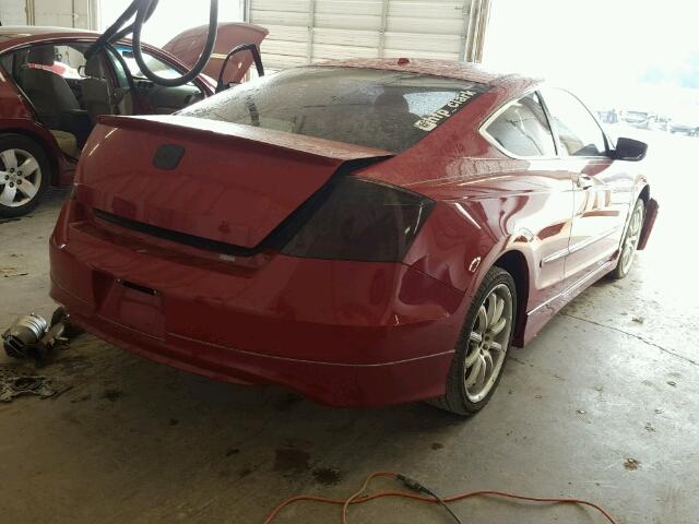 1HGCS21869A005946 - 2009 HONDA ACCORD EXL RED photo 4