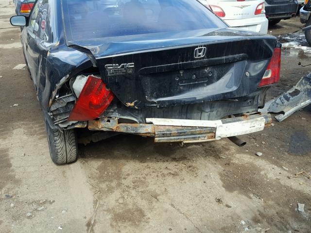 1HGEM22902L067203 - 2002 HONDA CIVIC EX შავი ფოტო 9