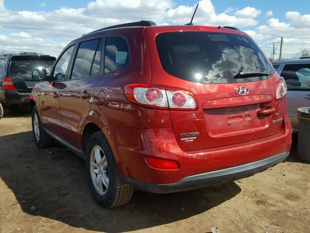 5NMSG3AB2AH391238 - 2010 HYUNDAI SANTA FE G BURGUNDY photo 3