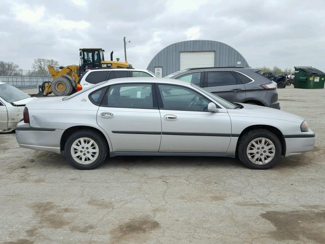 2G1WF55E929109276 - 2002 CHEVROLET IMPALA SILVER photo 9