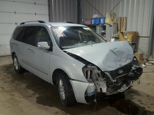 KNDMG4C78E6578347 - 2014 KIA SEDONA LX WHITE photo 1