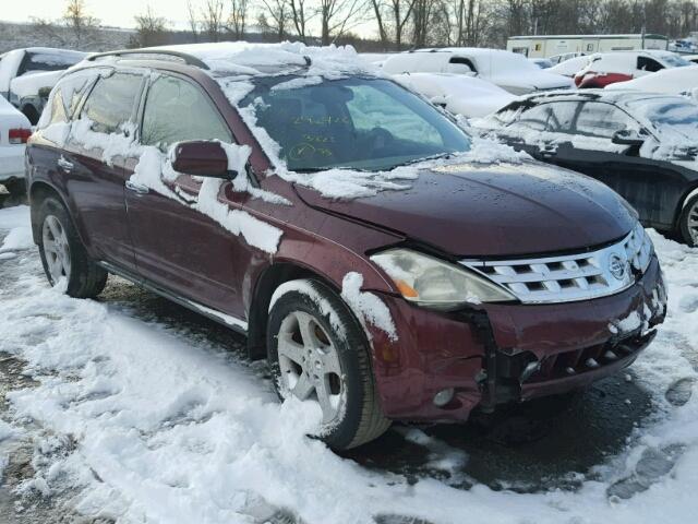 JN8AZ08W15W401889 - 2005 NISSAN MURANO SL BURGUNDY photo 1