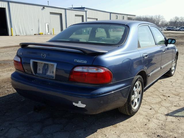 1YVGF22C225284733 - 2002 MAZDA 626 LX BLUE photo 4