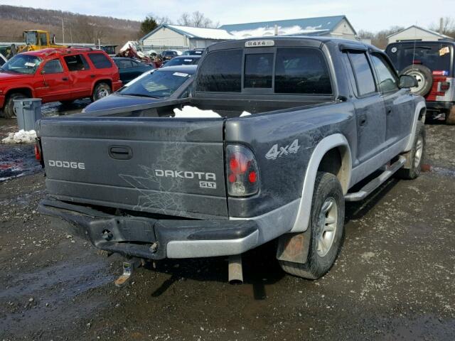 1D7HG48N03S368392 - 2003 DODGE DAKOTA QUA GRAY photo 4