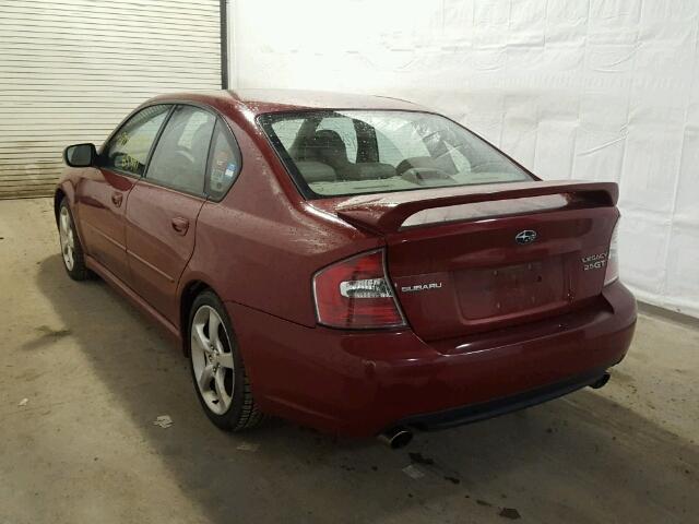 4S3BL676754215100 - 2005 SUBARU LEGACY GT RED photo 3