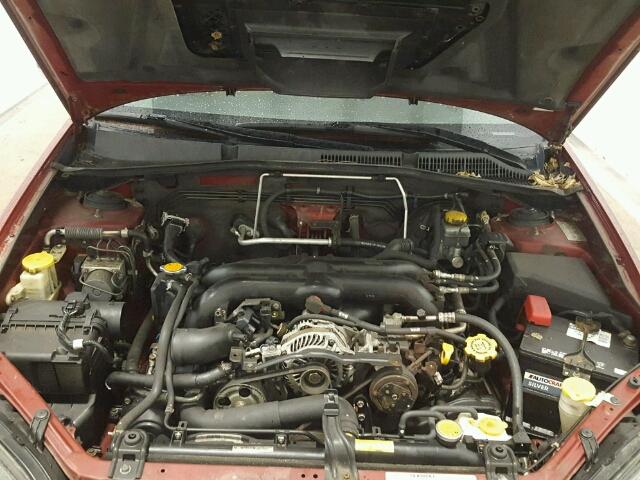 4S3BL676754215100 - 2005 SUBARU LEGACY GT RED photo 7