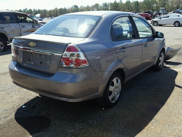 KL1TG5DE8BB184422 - 2011 CHEVROLET AVEO LT SILVER photo 4