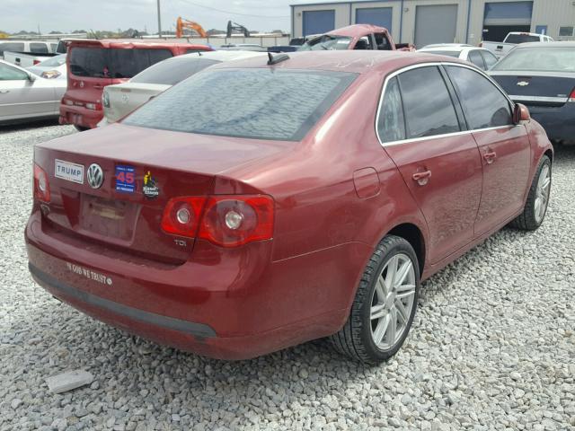 3VWST81K96M683687 - 2006 VOLKSWAGEN JETTA TDI RED photo 4