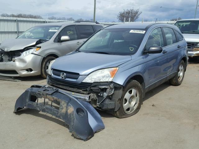 5J6RE38369L032031 - 2009 HONDA CR-V LX BLUE photo 2