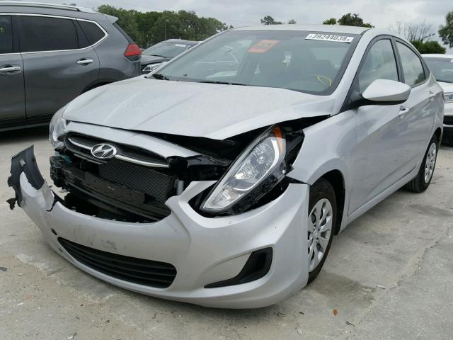 KMHCT4AE0GU157113 - 2016 HYUNDAI ACCENT SE SILVER photo 2