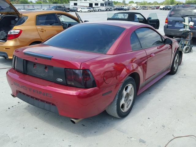 1FAFP40634F193836 - 2004 FORD MUSTANG RED photo 4