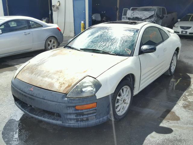 4A3AC44G41E107371 - 2001 MITSUBISHI ECLIPSE GS WHITE photo 2