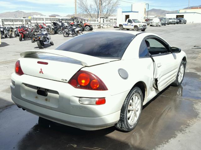 4A3AC44G41E107371 - 2001 MITSUBISHI ECLIPSE GS WHITE photo 4