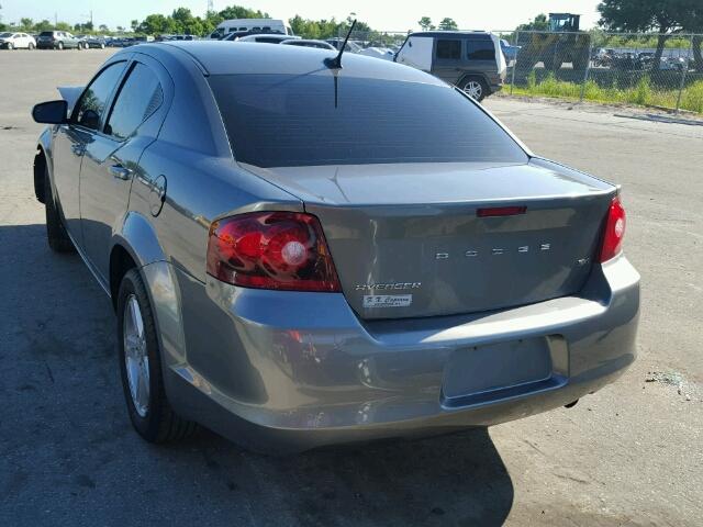 1C3CDZCB5CN266340 - 2012 DODGE AVENGER SX GRAY photo 3