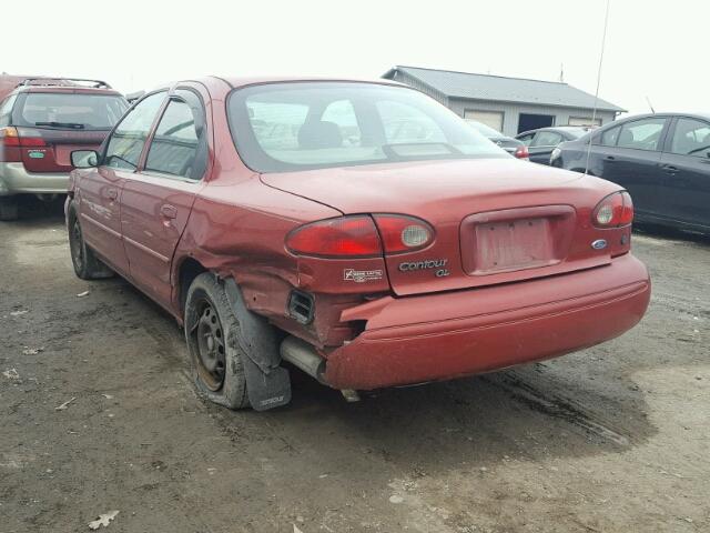 1FALP6534TK110126 - 1996 FORD CONTOUR GL MAROON photo 3