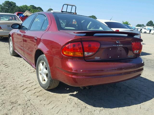 1G3NL52E01C117354 - 2001 OLDSMOBILE ALERO GL MAROON photo 3