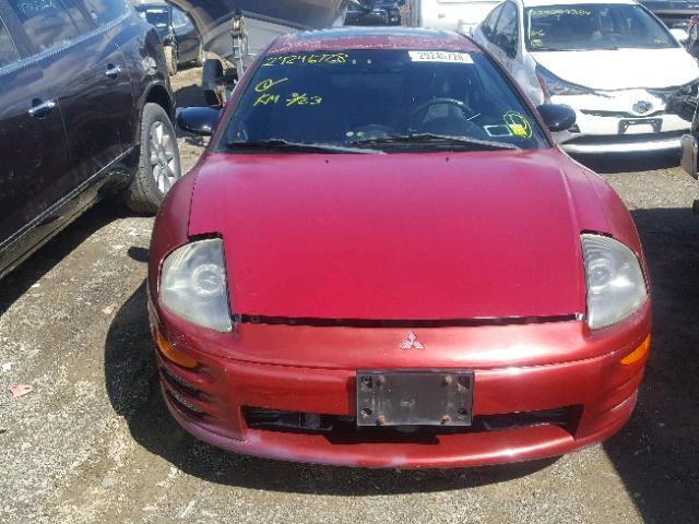 4A3AC44G31E023297 - 2001 MITSUBISHI ECLIPSE GS MAROON photo 9