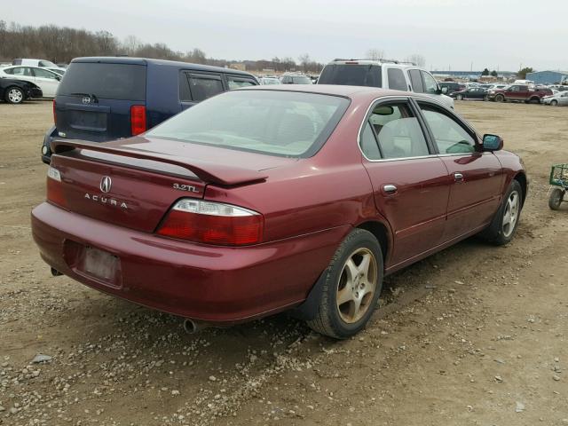 19UUA56613A075829 - 2003 ACURA 3.2TL MAROON photo 4