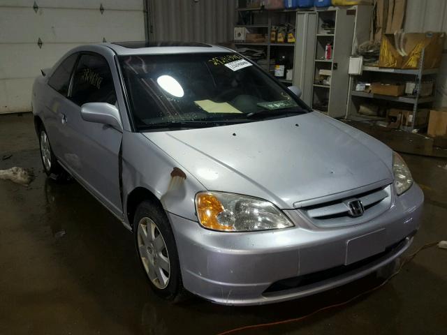 1HGEM22942L074459 - 2002 HONDA CIVIC EX SILVER photo 1