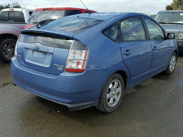 JTDKB20UX53009750 - 2005 TOYOTA PRIUS BLUE photo 4