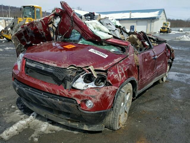 1GKKVSED5BJ314133 - 2011 GMC ACADIA SLT მუქწითელი ფოტო 2