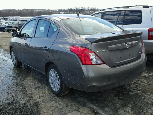 3N1CN7AP0DL839600 - 2013 NISSAN VERSA S CHARCOAL photo 3