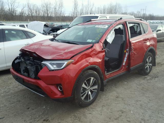 2T3RFREV2HW637123 - 2017 TOYOTA RAV4 XLE RED photo 1